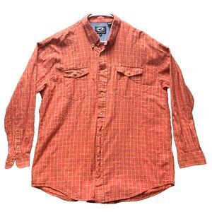 Roper Shirt Adult Extra Large Linen Blend Western Rodeo Flip Cuffs Contrast Mens